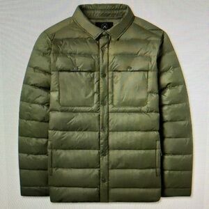 Cuts Clothing PUFFER Down Shirt Jacket Green coat L Pine Light warm gorpcore